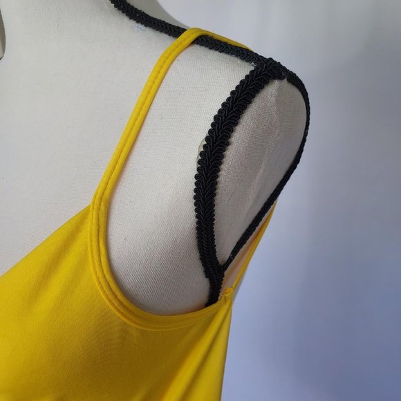 Woman's Bikini Cover Up Spaghetti Straps Backless Beach Dress Small Yellow NWOT - Picture 4 of 6